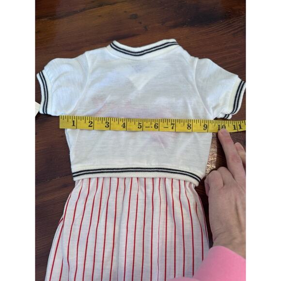 Vintage Little Me Baby Baseball Footed One Piece Outfit Size 6 Months NWT - Picture 8 of 10